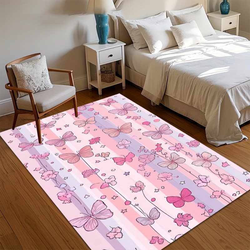 Cute Pink Striped Bow Area Rug - đánh giá và giá Commercial Ribbon Printing Machine