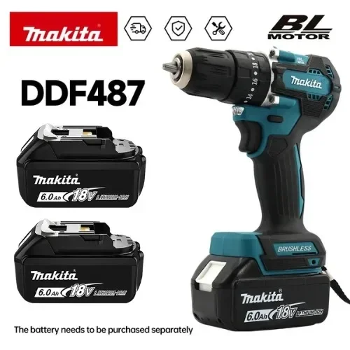Makita 100%Original DDF487 Cor - đánh giá và giá Makita Drill Ddf484